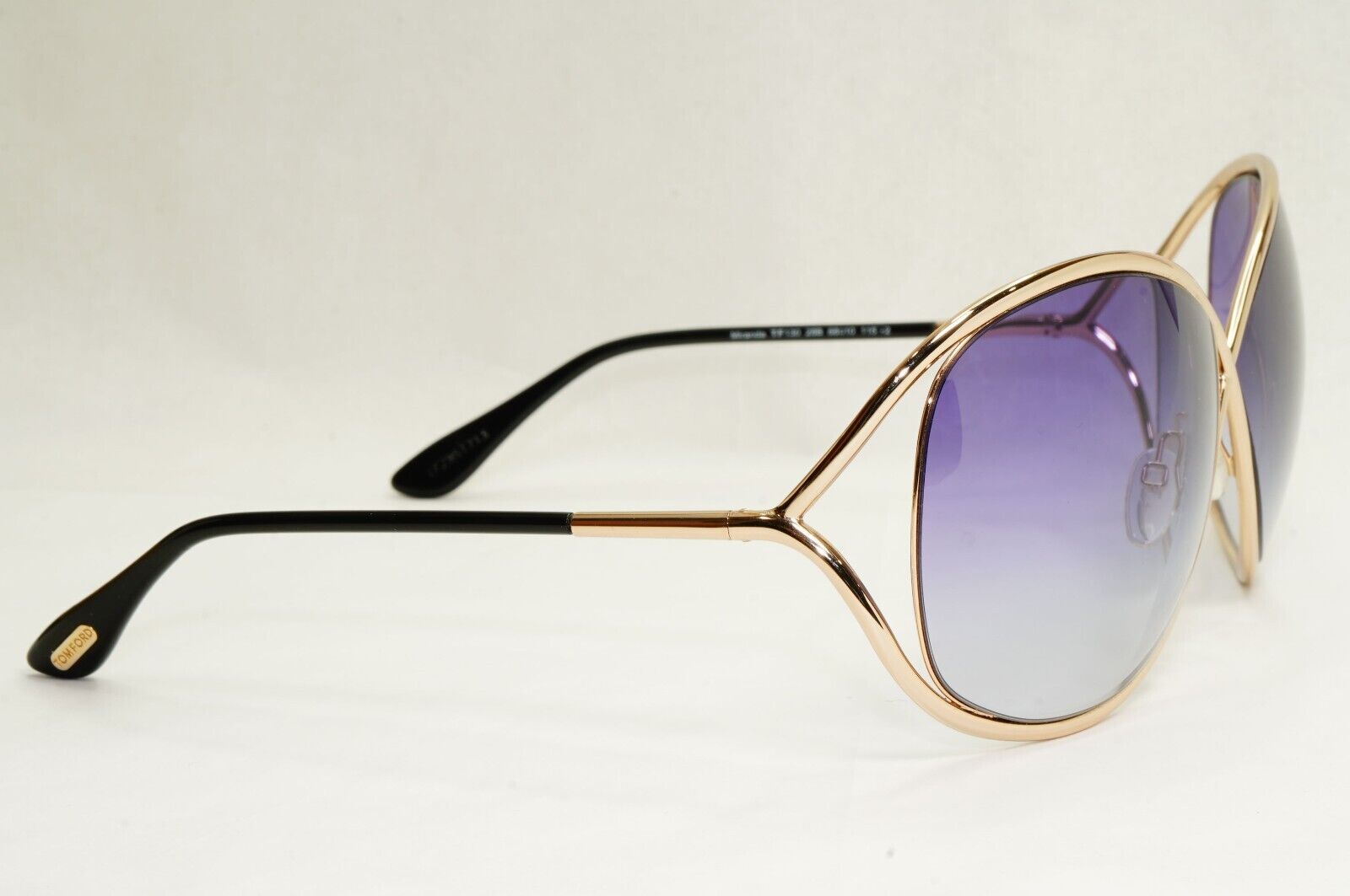 Tom Ford Sunglasses Miranda Gold Dark Purple Grey Gradient FT0130 TF 130 28B