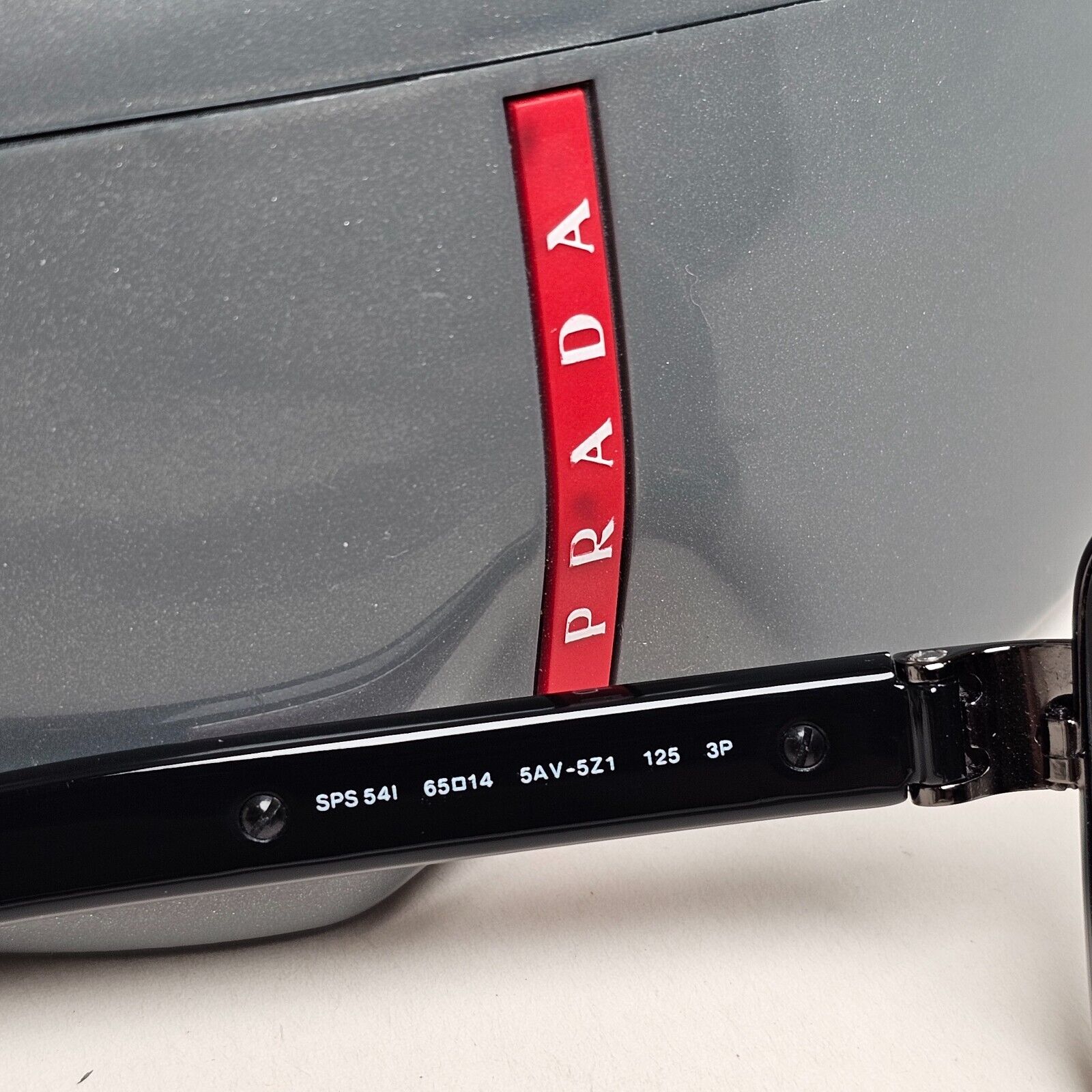 Prada Sunglasses Polarised Gunmetal Grey Square PS54IS SPS 54I 5AV-5Z1 250125