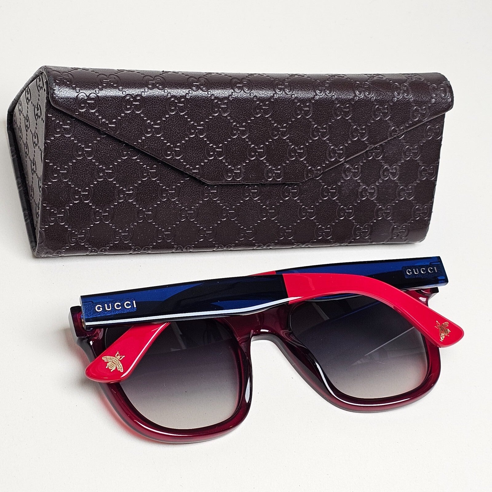 Gucci Sunglasses 2016 Red Blue Grey Square Gradient GG 1133/S VN8DG 200225