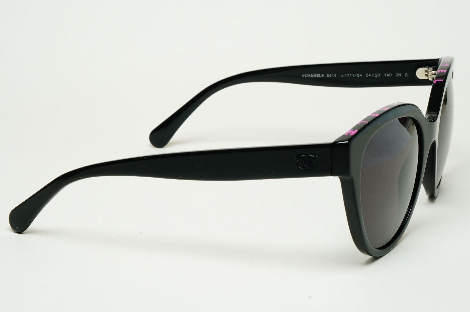 Chanel Sunglasses 2021 Black Letters Magenta 5414 c.1711/S4 54mm 250125