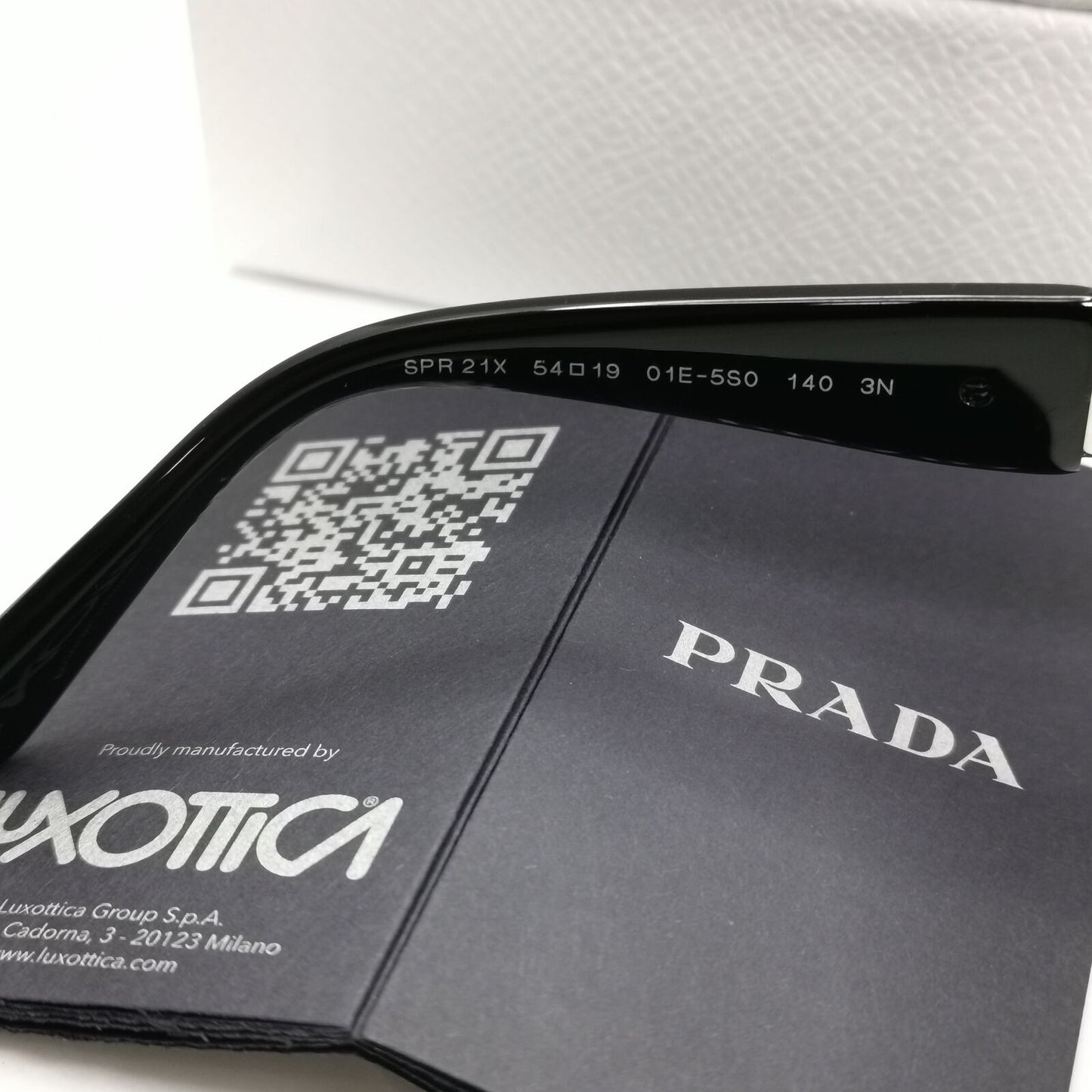 Prada Sunglasses Black Square Diamante Crystal PR21XS SPR 21X 01E-5S0