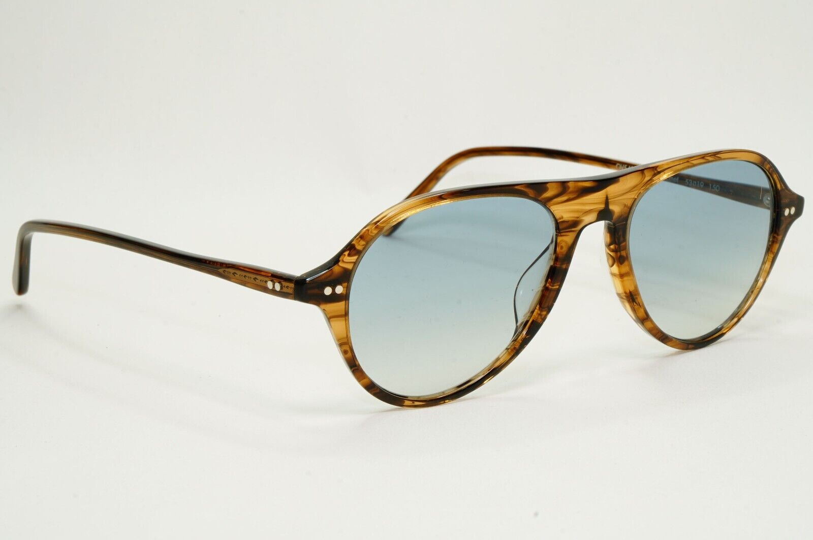 Oliver Peoples Sunglasses Emet Brown Sepia Blue Teal Pilot OV 5406U 1689 53mm