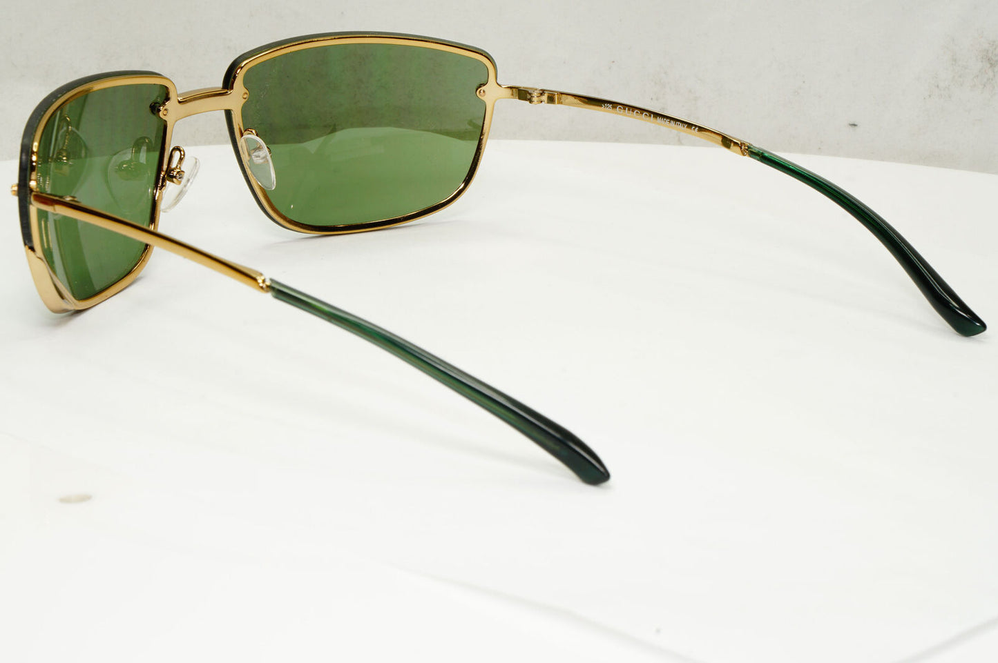 Gucci Sunglasses 1998 Vintage Wrap Gold Green Retro GG 1692/S 577IA 280323