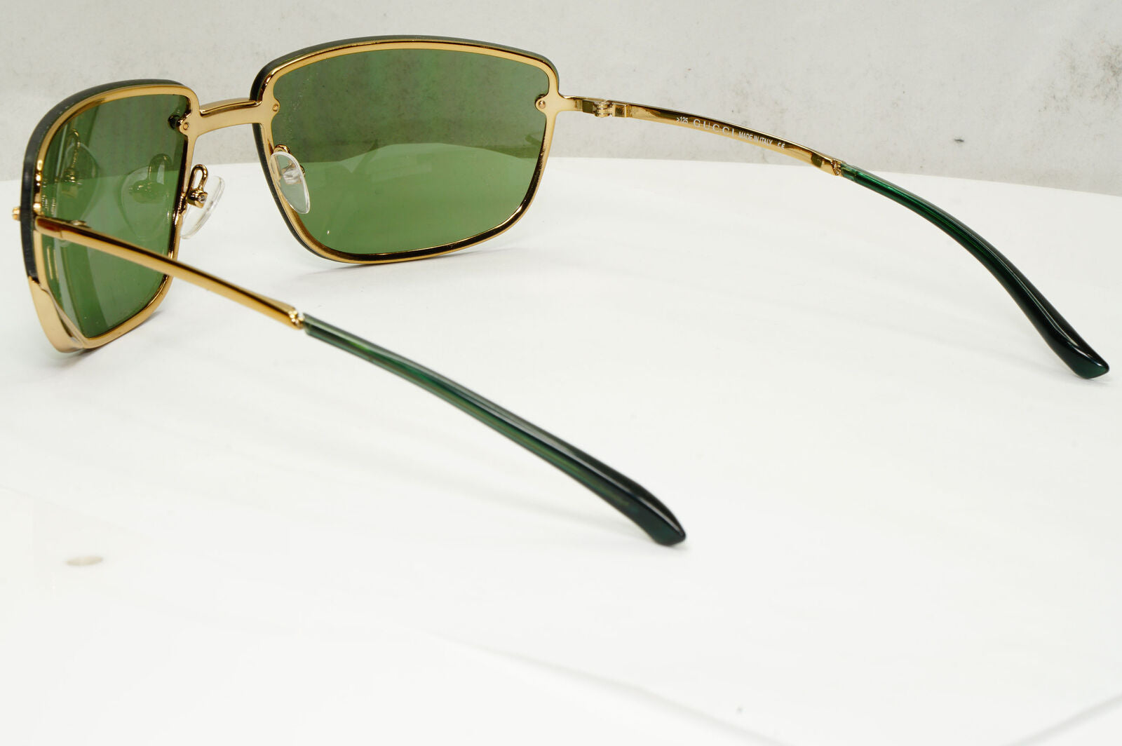 Gucci Sunglasses 1998 Vintage Wrap Gold Green Retro GG 1692/S 577IA 280323