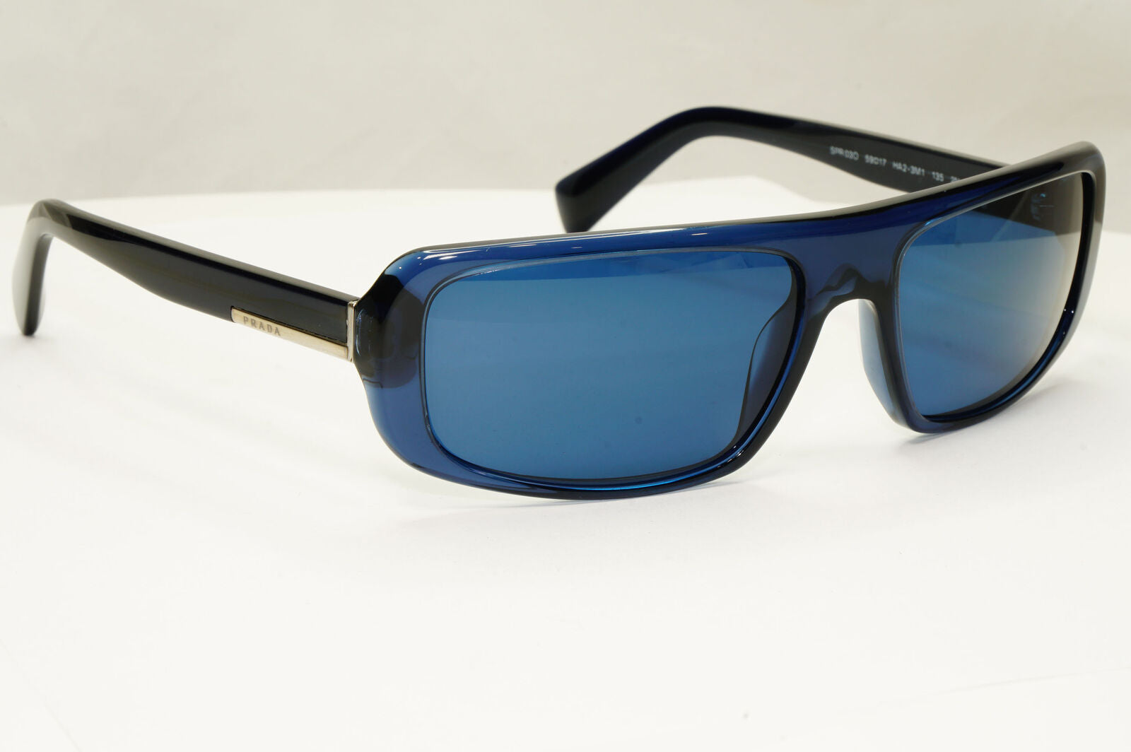 Prada 2011 Blue Sunglasses Rectangle Mens Fashion Rare PR03OS SPR 03O HA2-3M1