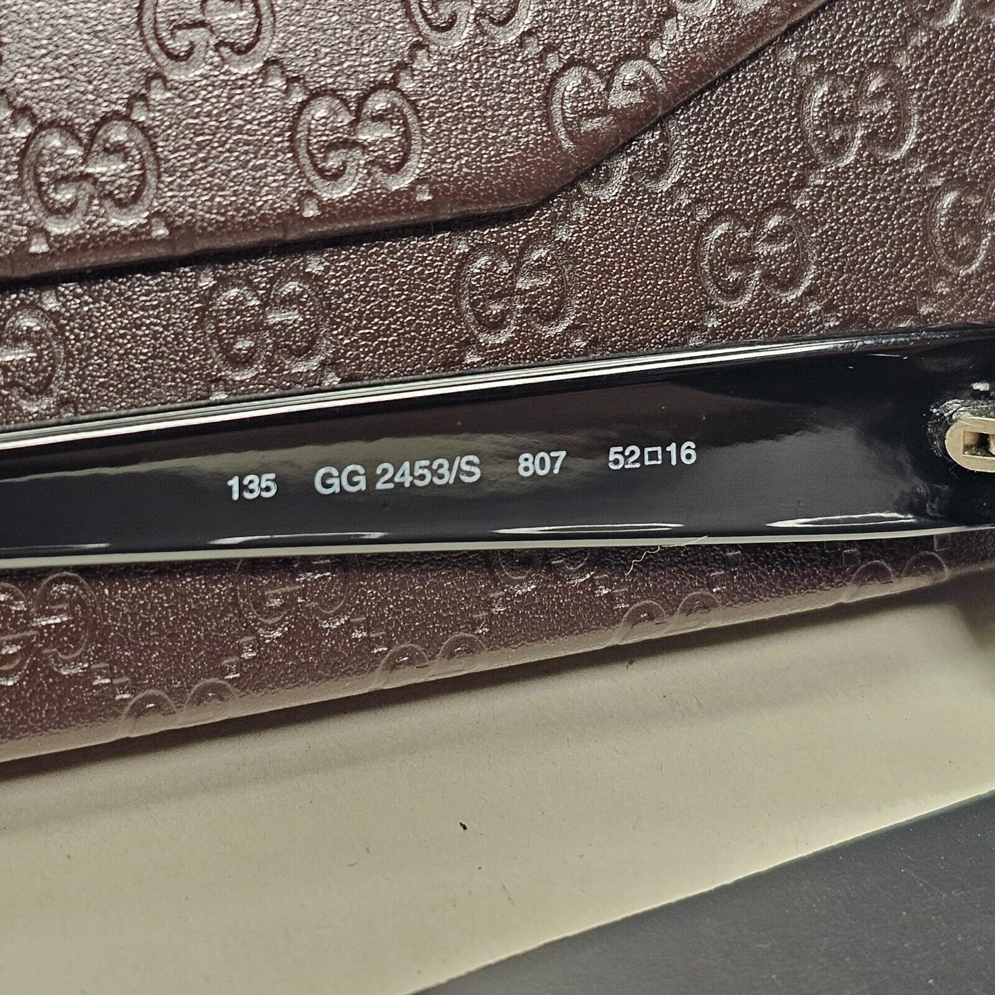 Gucci Sunglasses 1997 Vintage Black Grey Rectangle GG 2453/S 807 52mm 011124