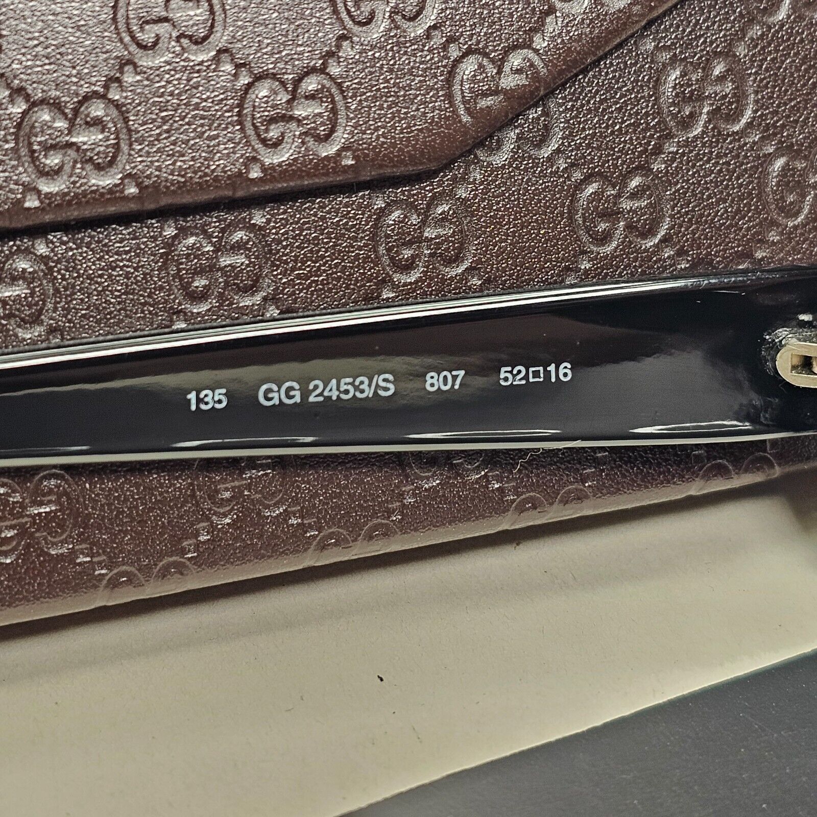 Gucci Sunglasses 1997 Vintage Black Grey Rectangle GG 2453/S 807 52mm 011124