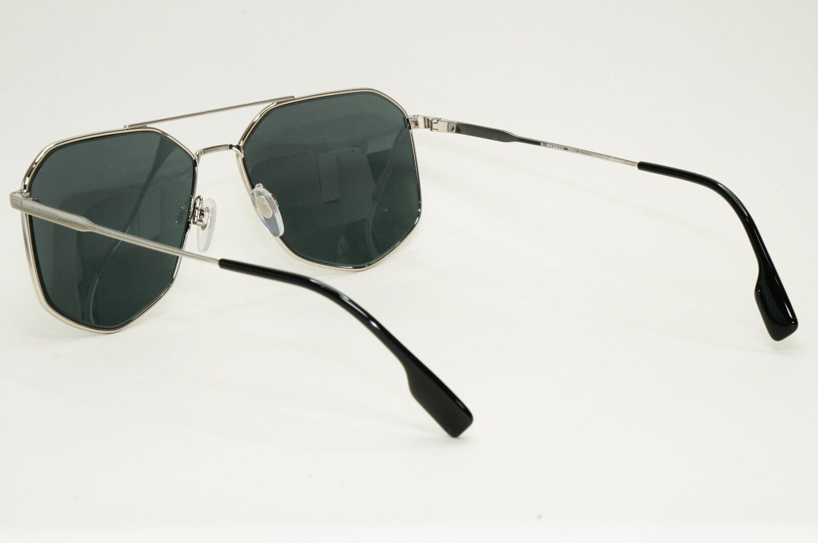 Burberry Sunglasses Silver Navigator Pilot Metal Ozwald BE 3139 1005/87 58mm