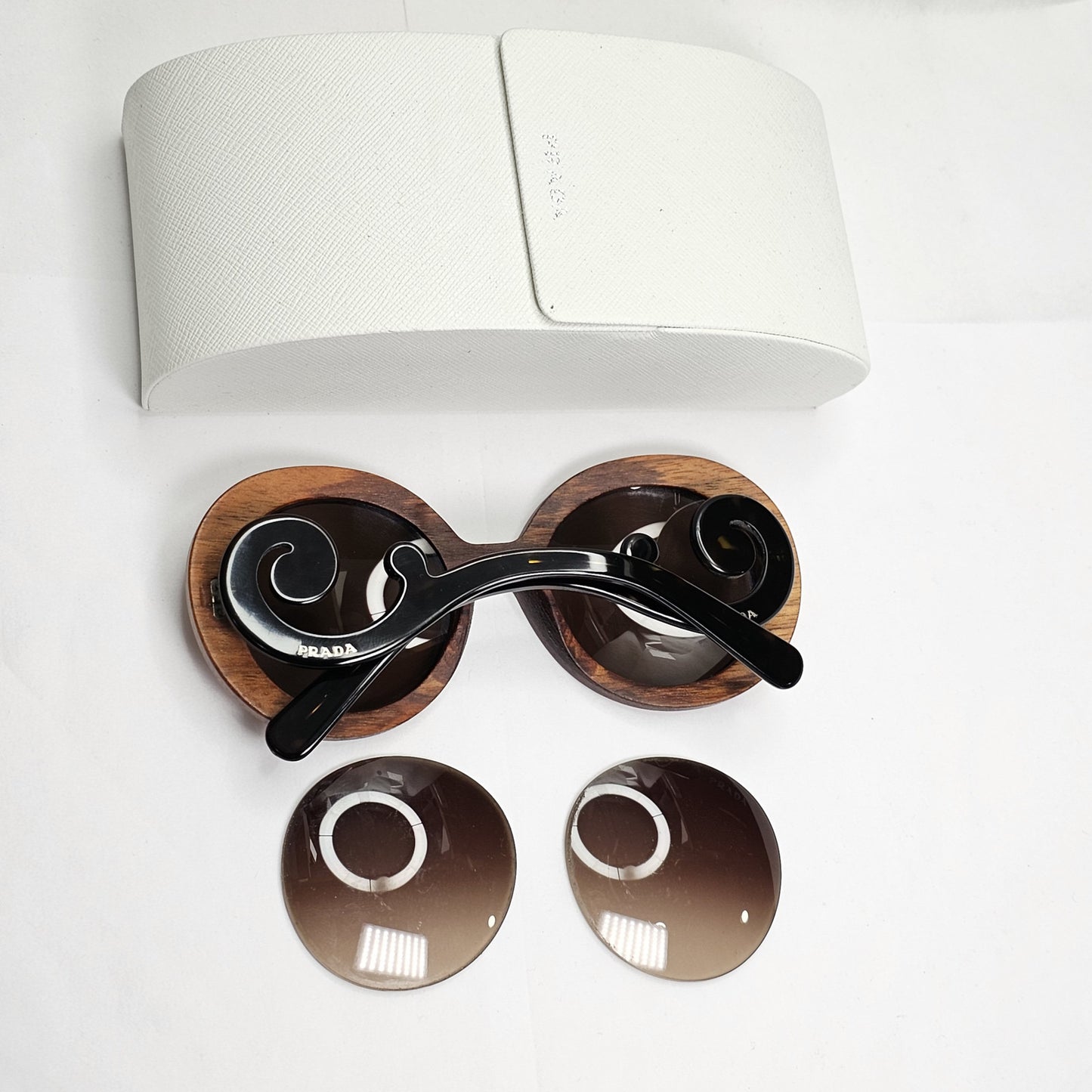 Prada Sunglasses Wood Swirl Raw Edition Brown PR27RS SPR 27R IAM-6S1 120124