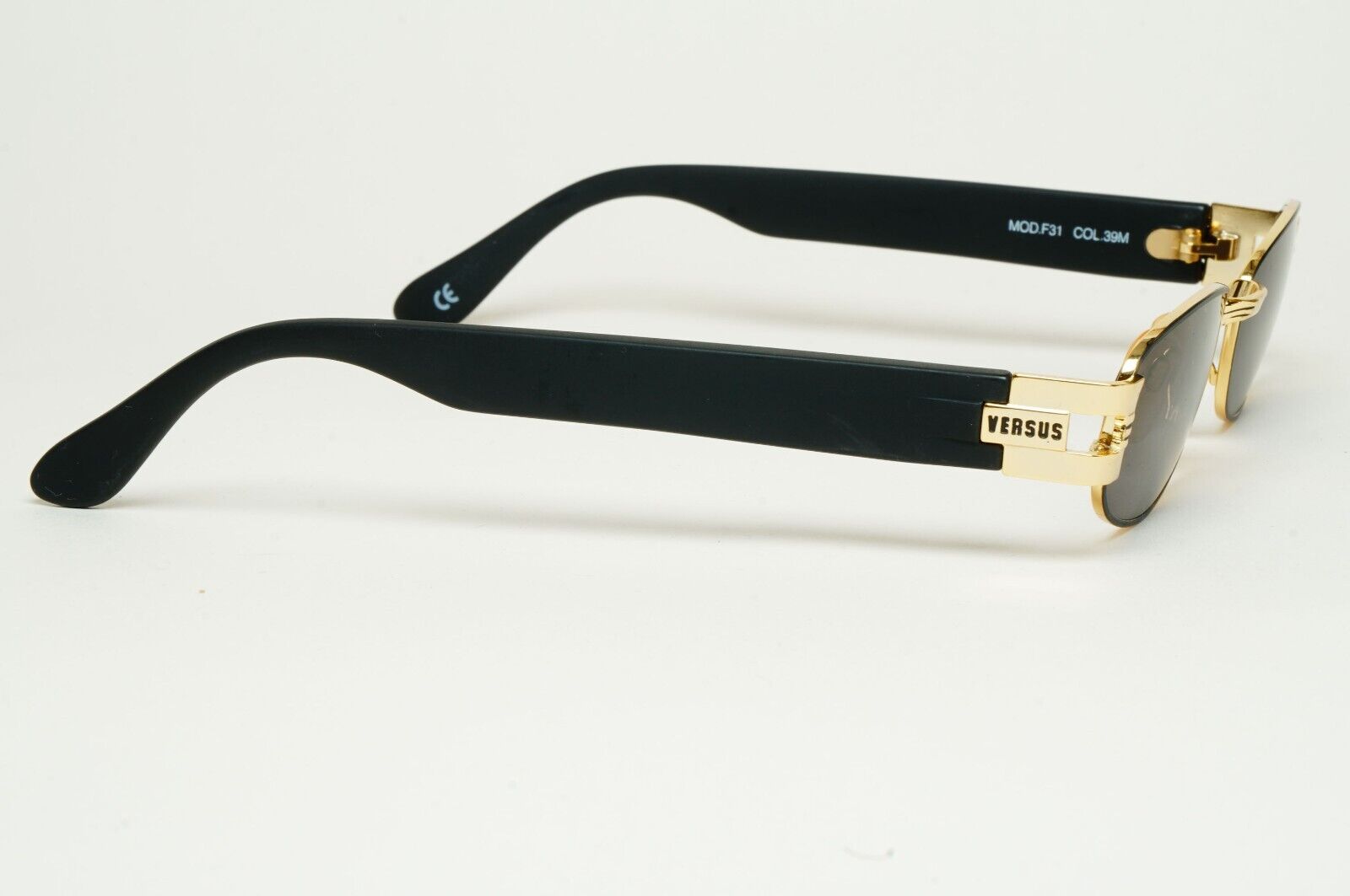 Versus Sunglasses 1996 by Gianni Versace Vintage Black Gold MOD F31 COL 39M