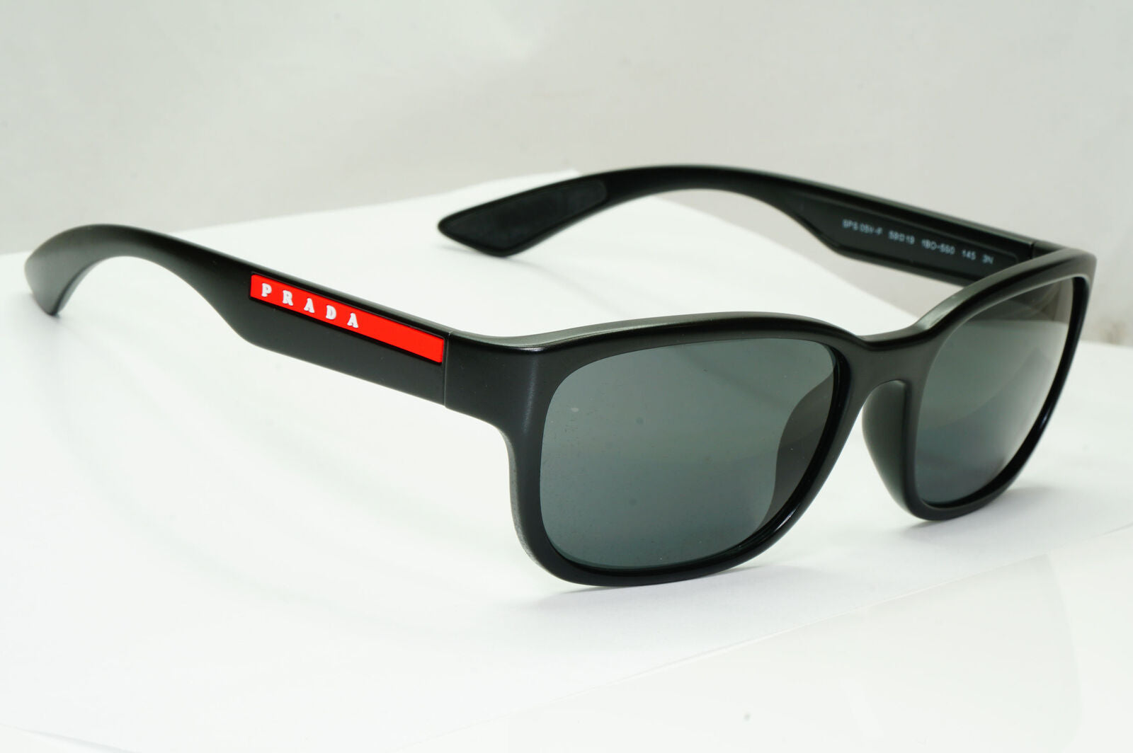 Prada Sunglasses Black Demishiny Square Sport PS05VS SPS 05V-F 1BO-5S0 59mm