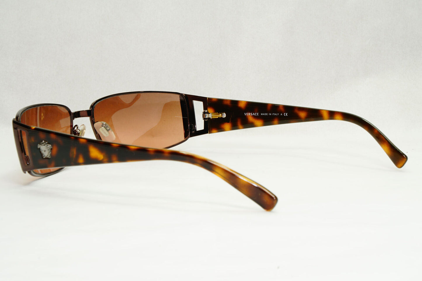 Versace Sunglasses 2004 Vintage Brown Mirror Rectangle MOD 2021 1006/6U 210124
