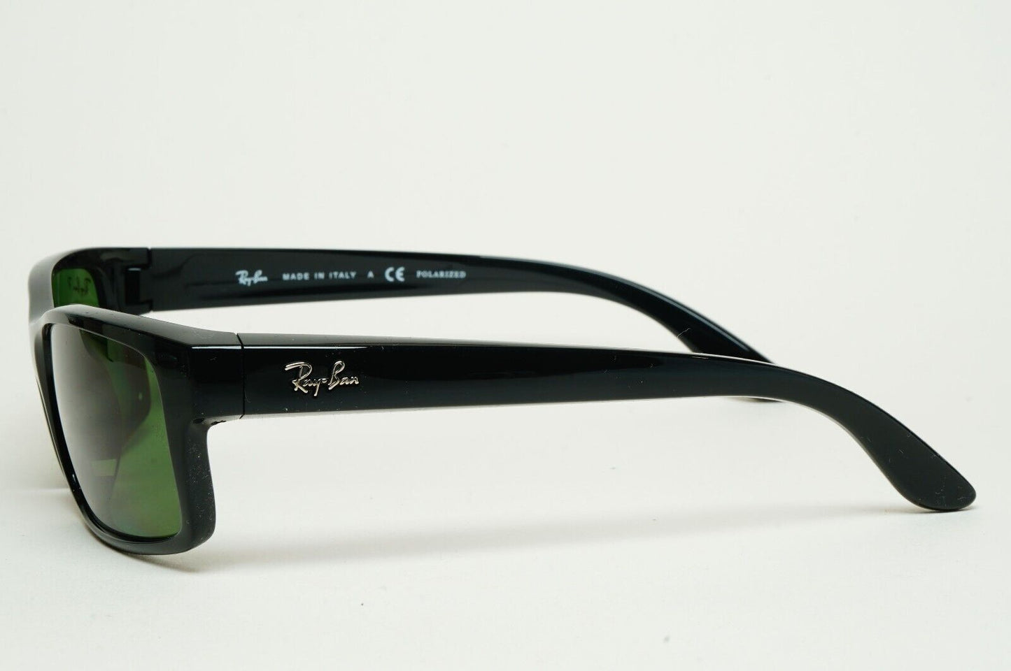 Ray-Ban Sunglasses Polarised Black Rectangle Green Square RB 4151 601/2P 59mm