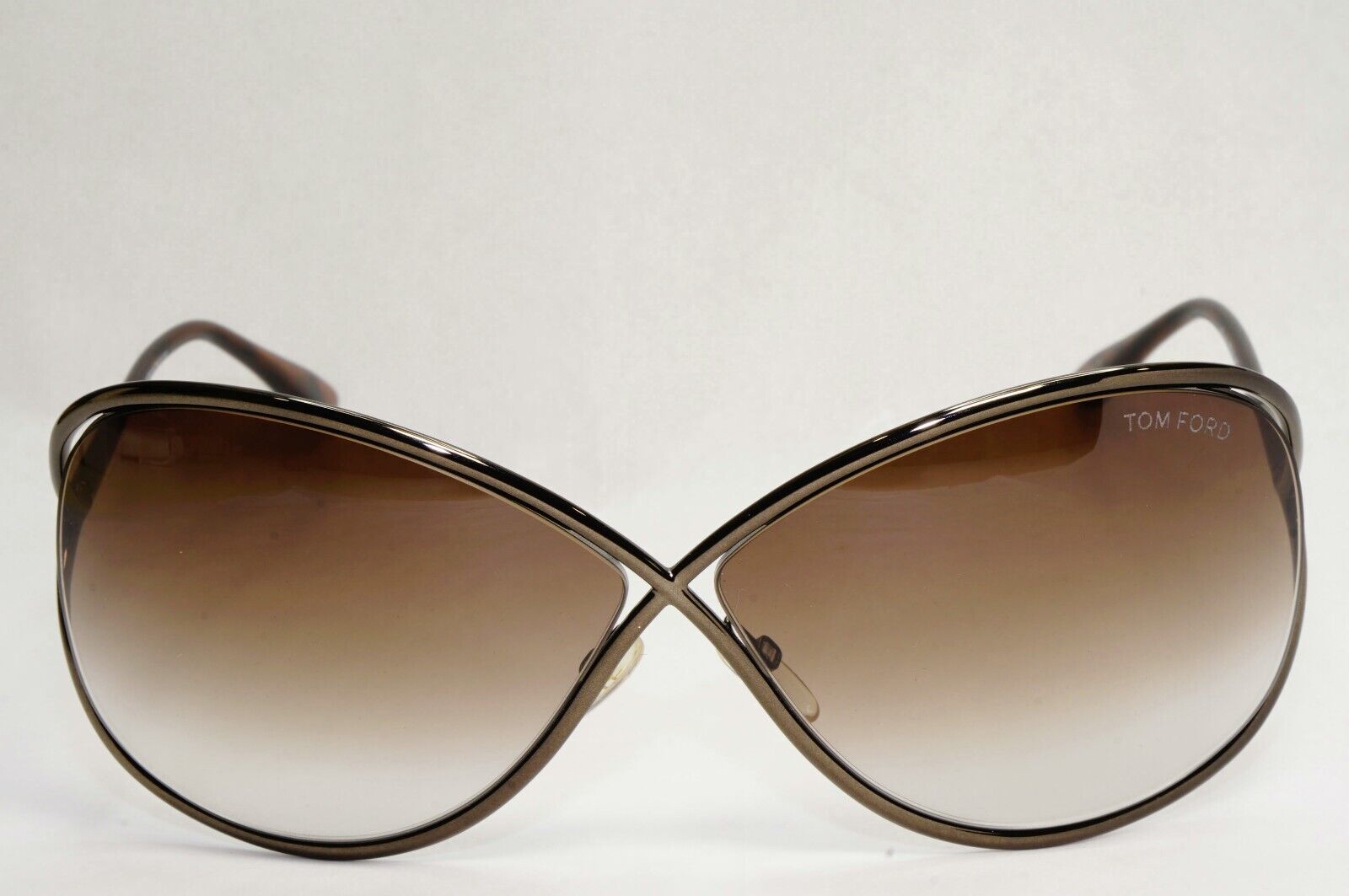Tom Ford Sunglasses Miranda Gunmetal Brown Gradient Metal FT0130 TF 130 36F