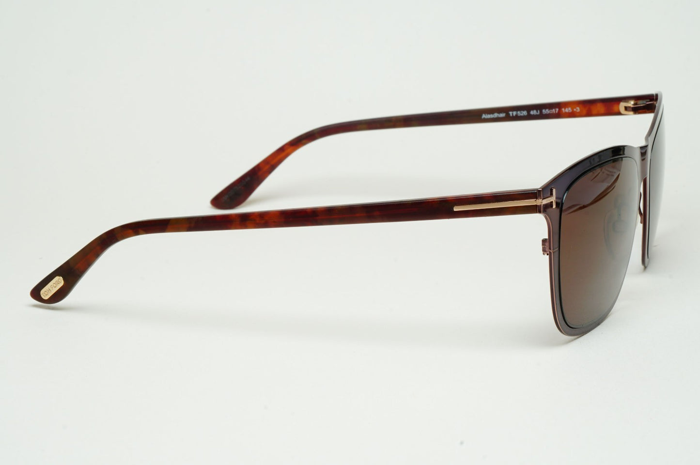 Tom Ford Sunglasses Alasdhair Brown Metal Rim FT0526 TF 526 48J 55mm