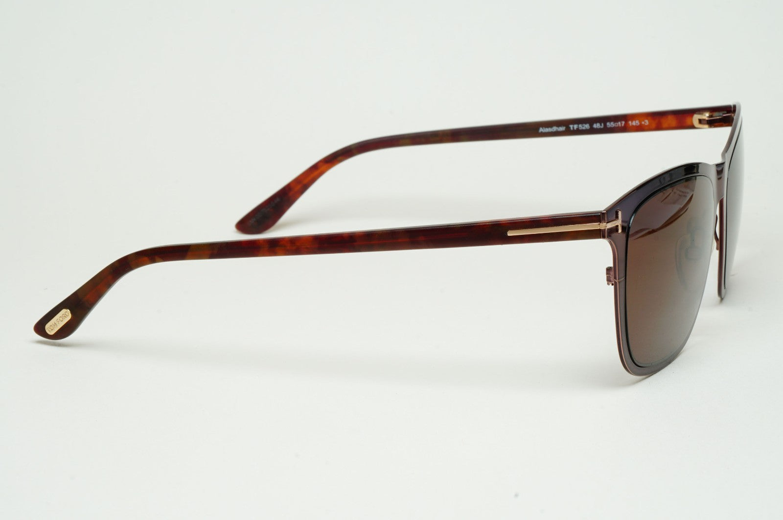 Tom Ford Sunglasses Alasdhair Brown Metal Rim FT0526 TF 526 48J 55mm