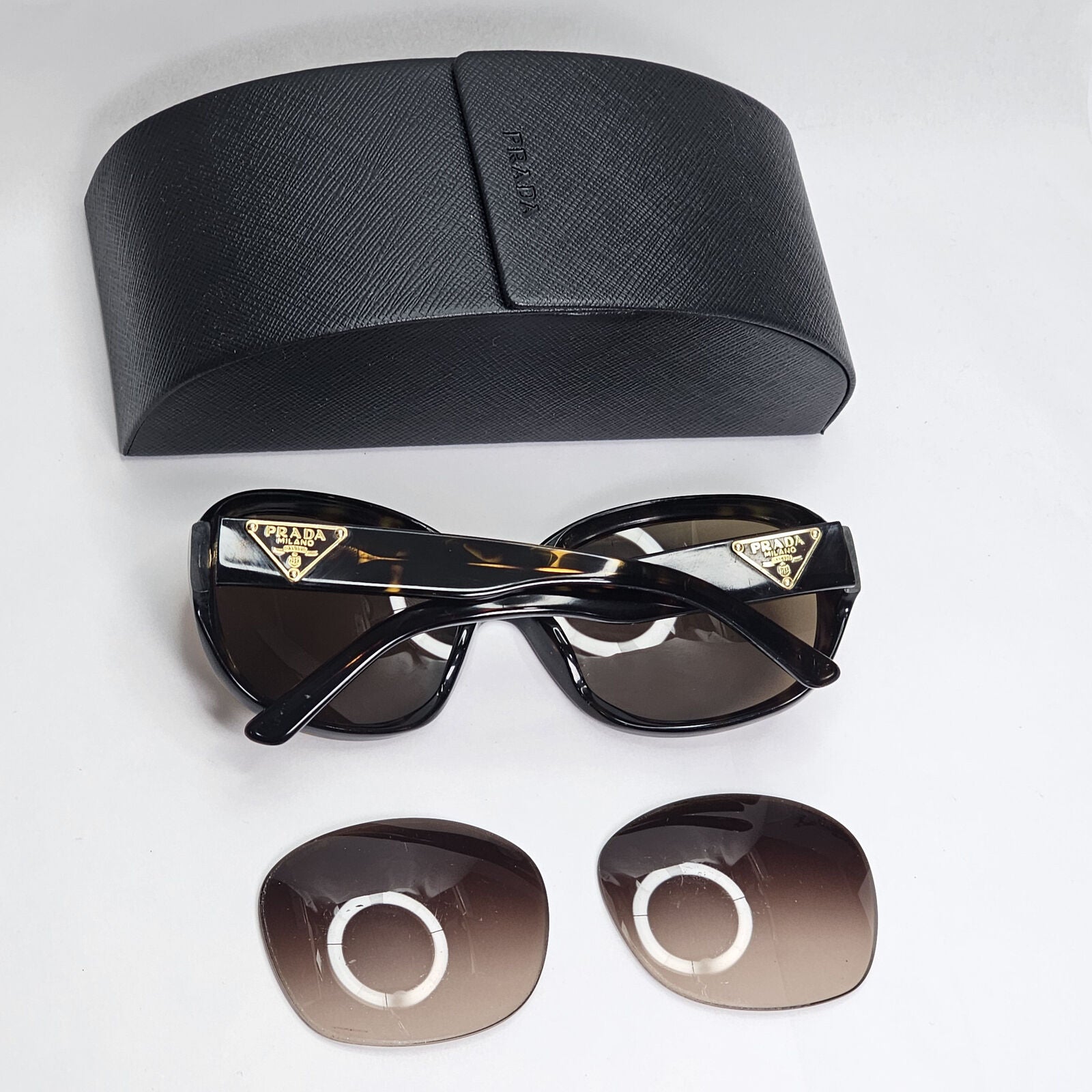 Prada Sunglasses 2011 Vintage Triangle Brown Square PR10MS SPR 10M 2AU6S1 191223