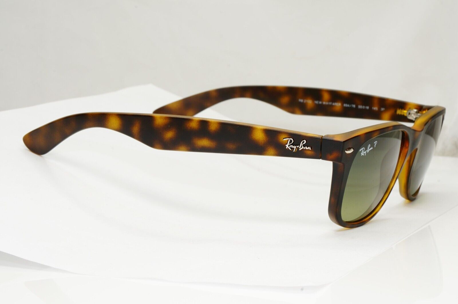 Ray-Ban Sunglasses Polarised New Wayfarer Matte Havana RB 2132  894/76 55mm