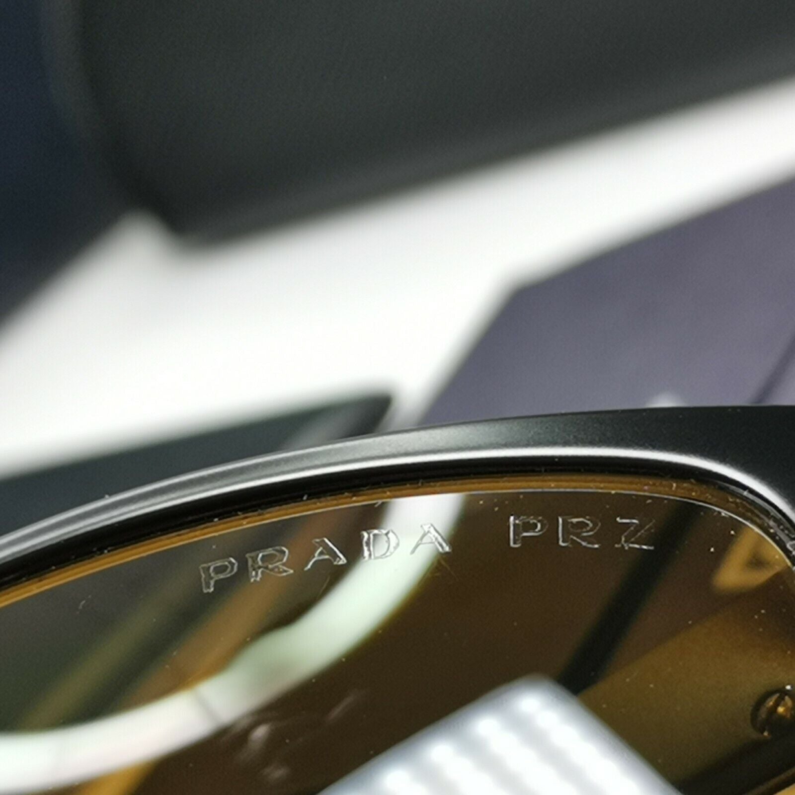 Authentic Prada Mens Polarized Brown Black Sunglasses Rectangle SPR 51O 1BO-5Y1