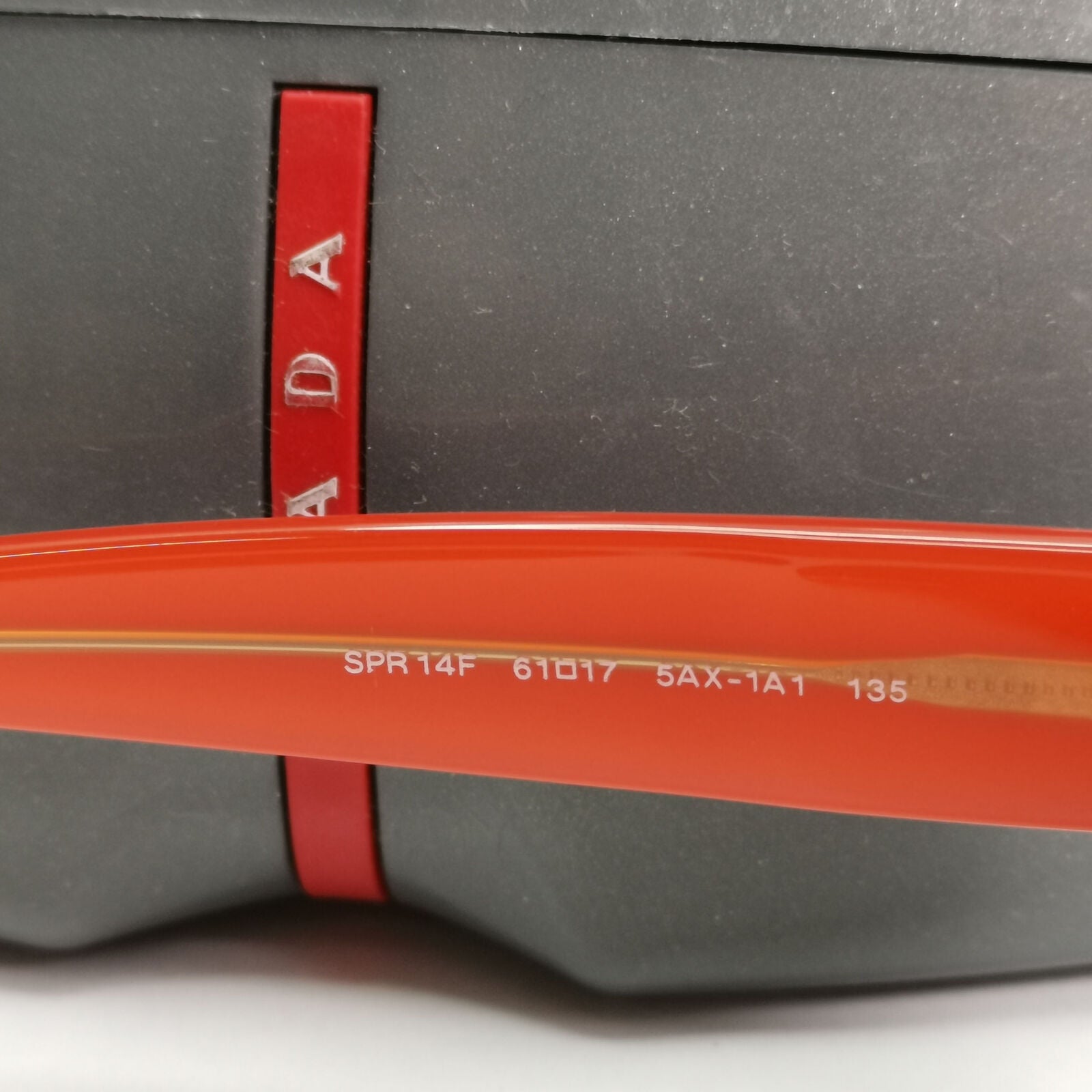Prada 2005 Vintage Sunglasses Red Orange Black PR14FS SPR 14F 5AX-1A1 251122