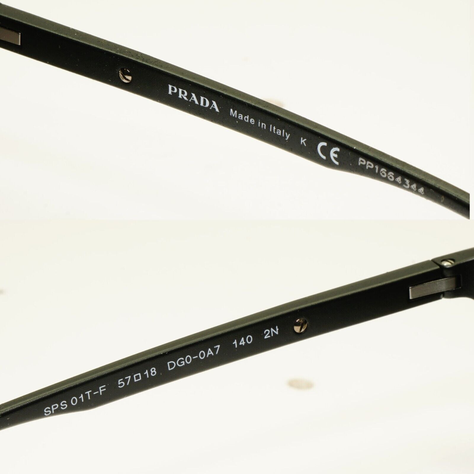Prada Black Sunglasses Square Grey Gradient Lightweight PS01TS SPS 01T F DG0-0A7