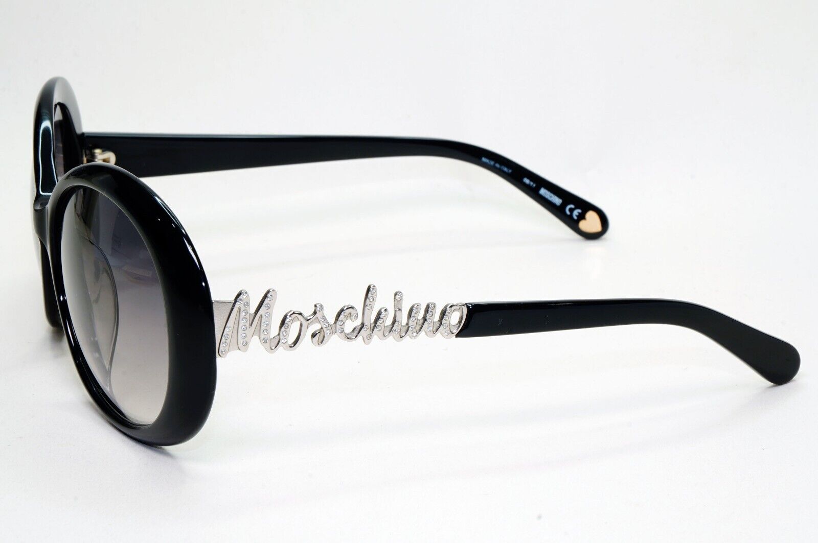 Moschino Sunglasses 2005 Vintage Black Silver Grey Gradient MO583 01 101124