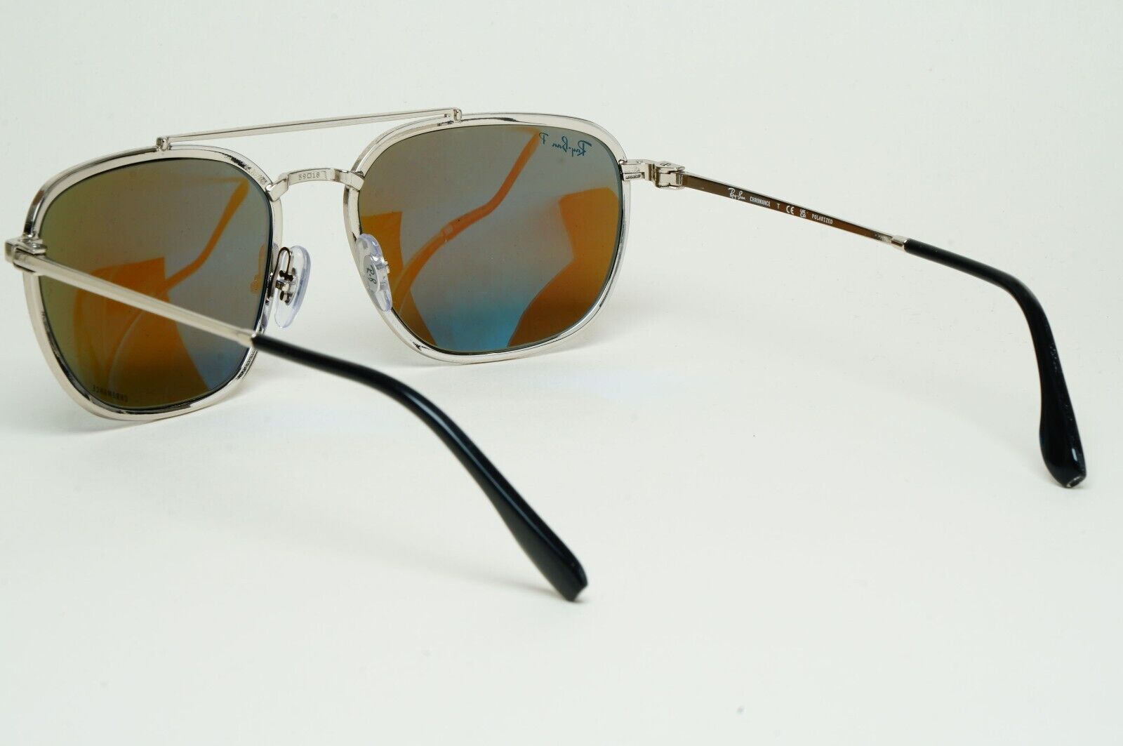 Ray-Ban Sunglasses Chromance Blue Mirror Polarized Black RB 3708 9144/4L 59mm
