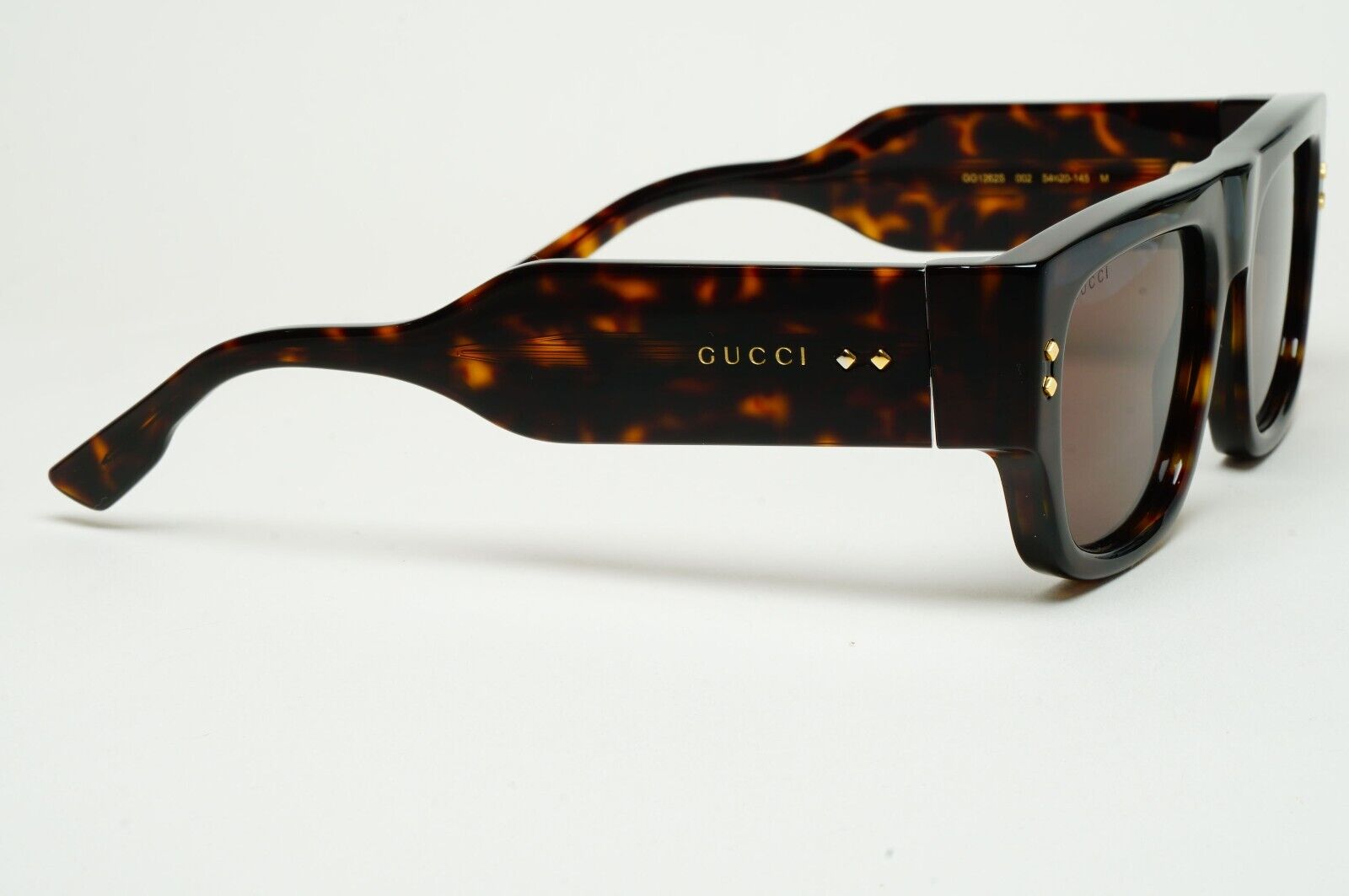 Gucci Sunglasses 2023 Brown Tortosise Square Heavy Thick GG1262S 002 290125