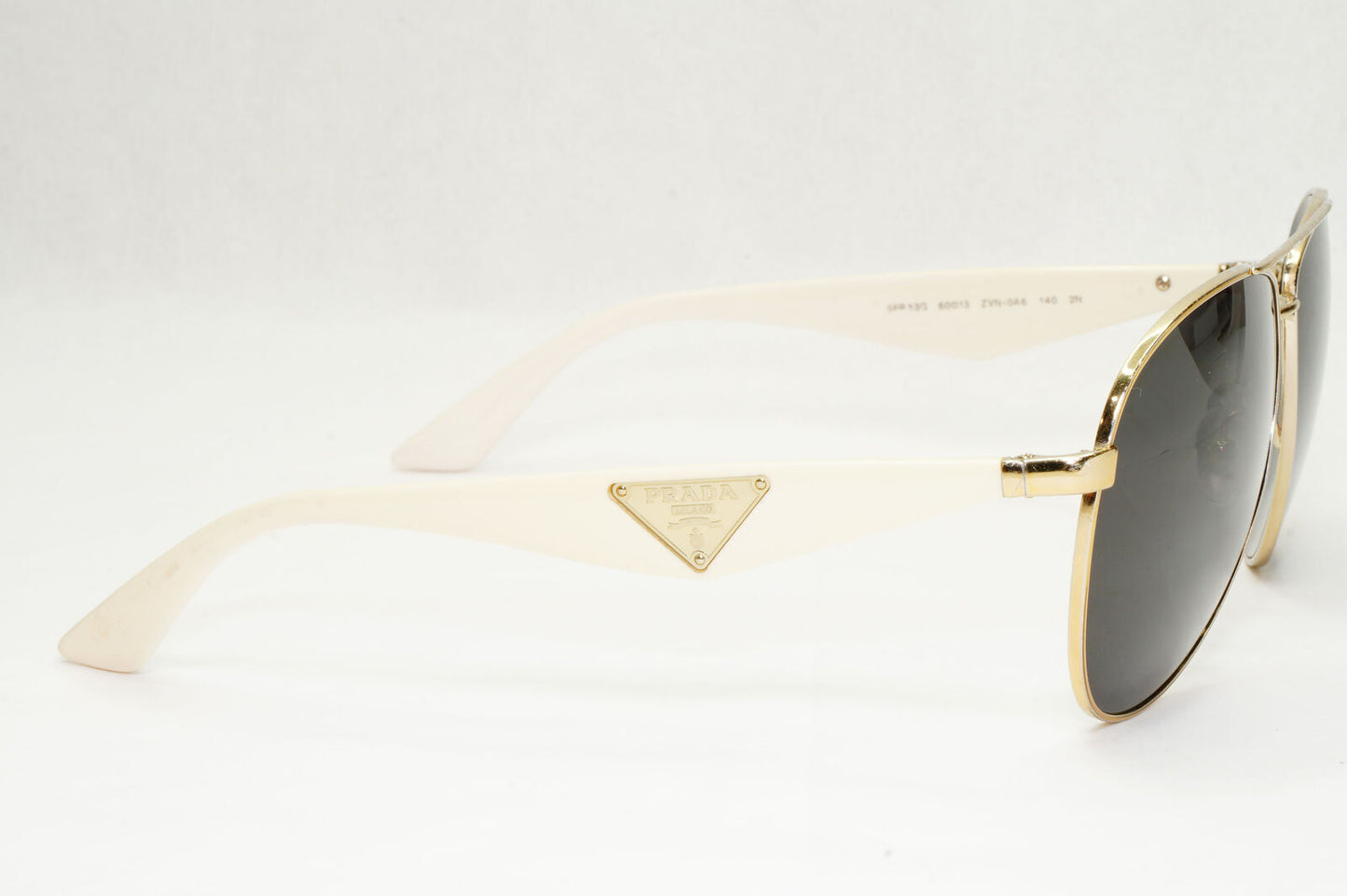 Prada Sunglasses Triangle Black White Pilot PR53QS SPR 53Q ZVN-0A6 60mm 151223