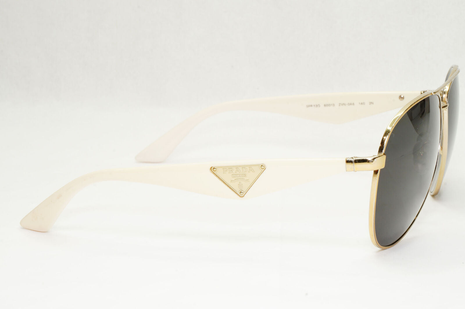 Prada Sunglasses Triangle Black White Pilot PR53QS SPR 53Q ZVN-0A6 60mm 151223