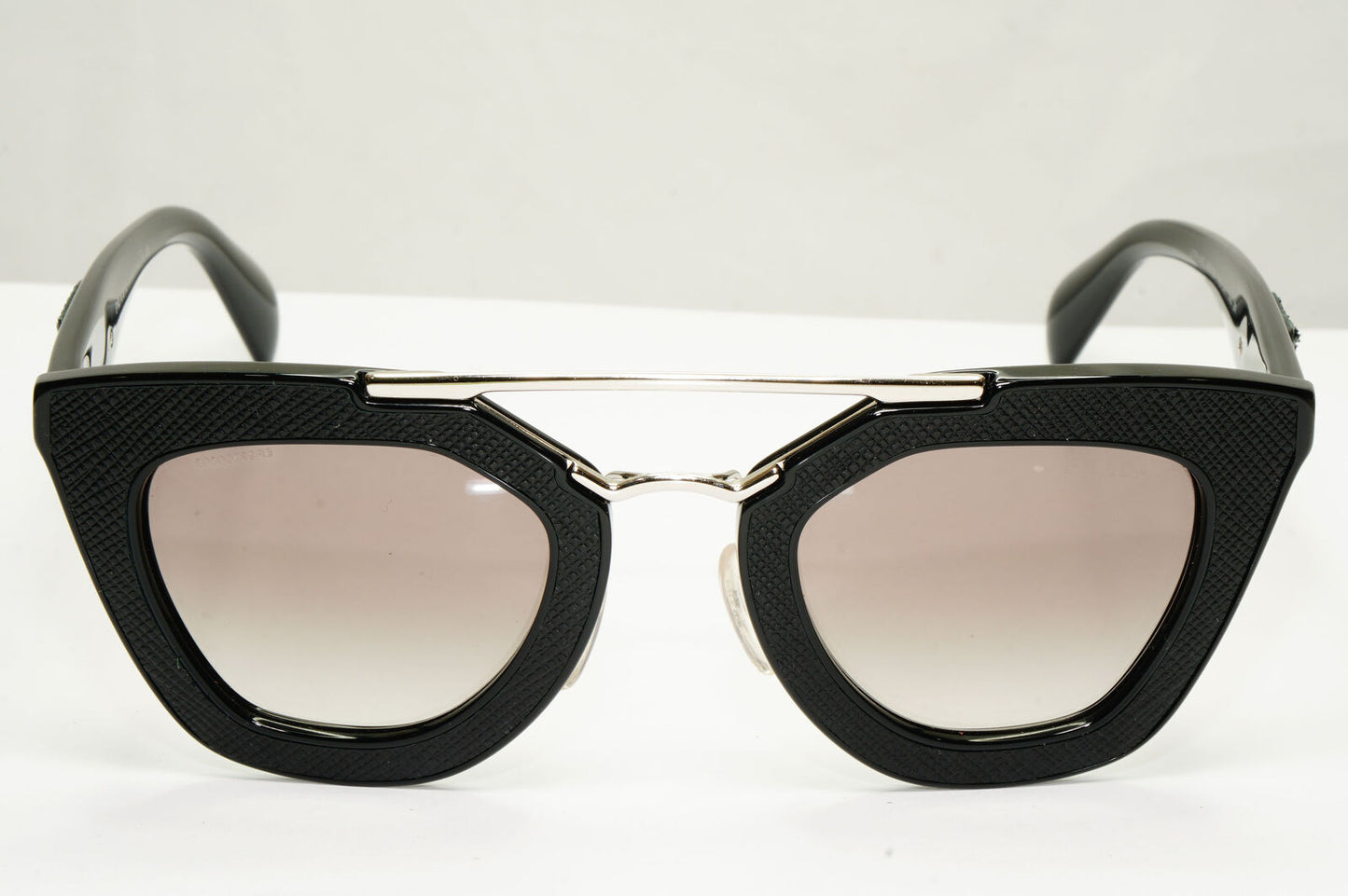Prada Black Cinema Saffiano Leather Sunglasses PR14SS SPR 14S 1AB-0A7 221122