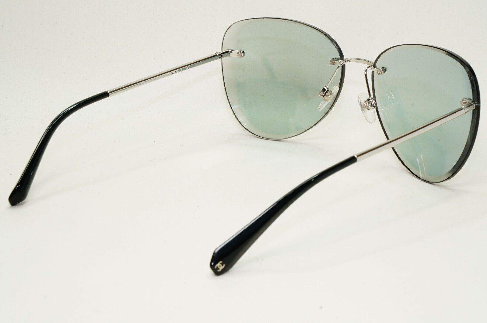 Chanel Sunglasses Rimless Silver Grey Mirrored 4239 c.124/5R 62mm