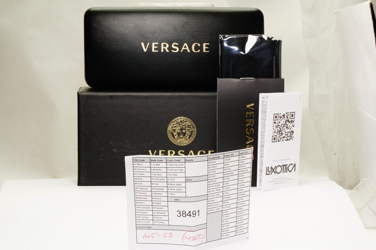 Versace Sunglasses Gold Black Medusa Square Metal MOD 2238 1436/87