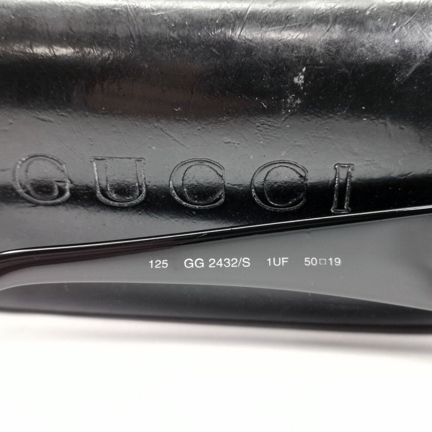 Gucci Sunglasses 1998 Vintage Black Rectangle Retro Unisex GG 2432/S 1UF 301224