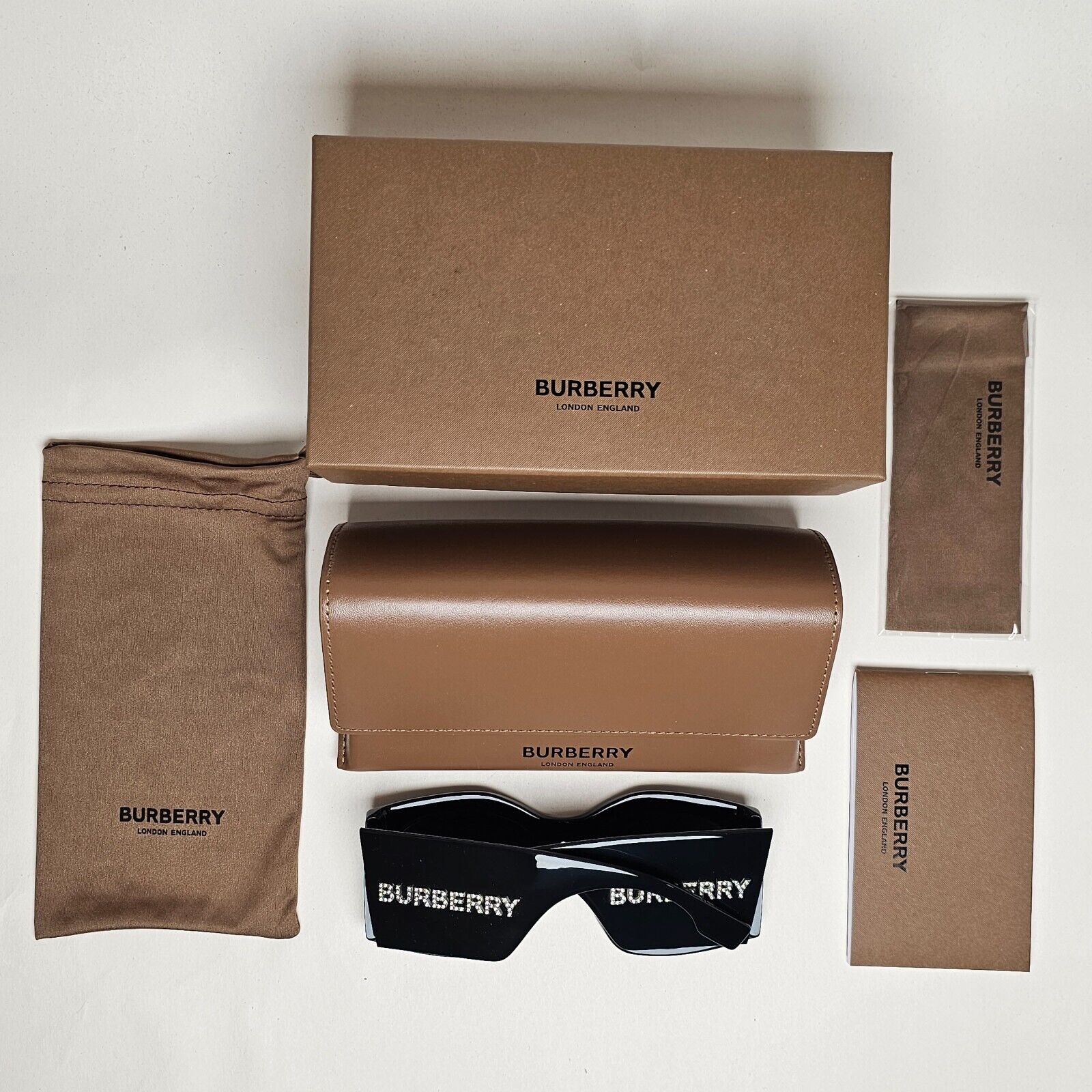 Burberry Sunglasses Madeline Black Oversized Square Large BE 4388-U 3001/87