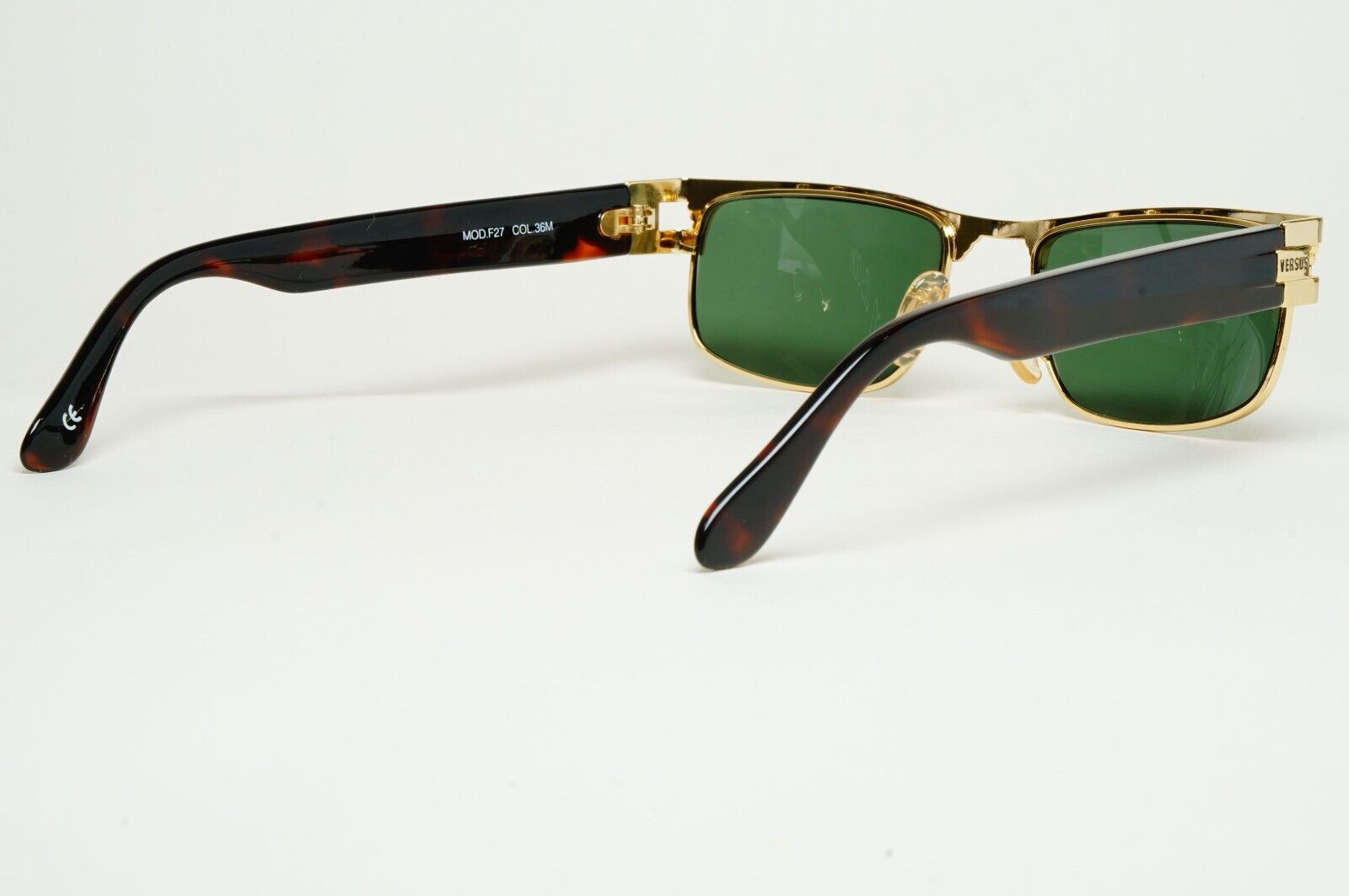 Versus Sunglasses 1996 by Gianni Versace Vintage Gold Green MOD F27 COL 36M