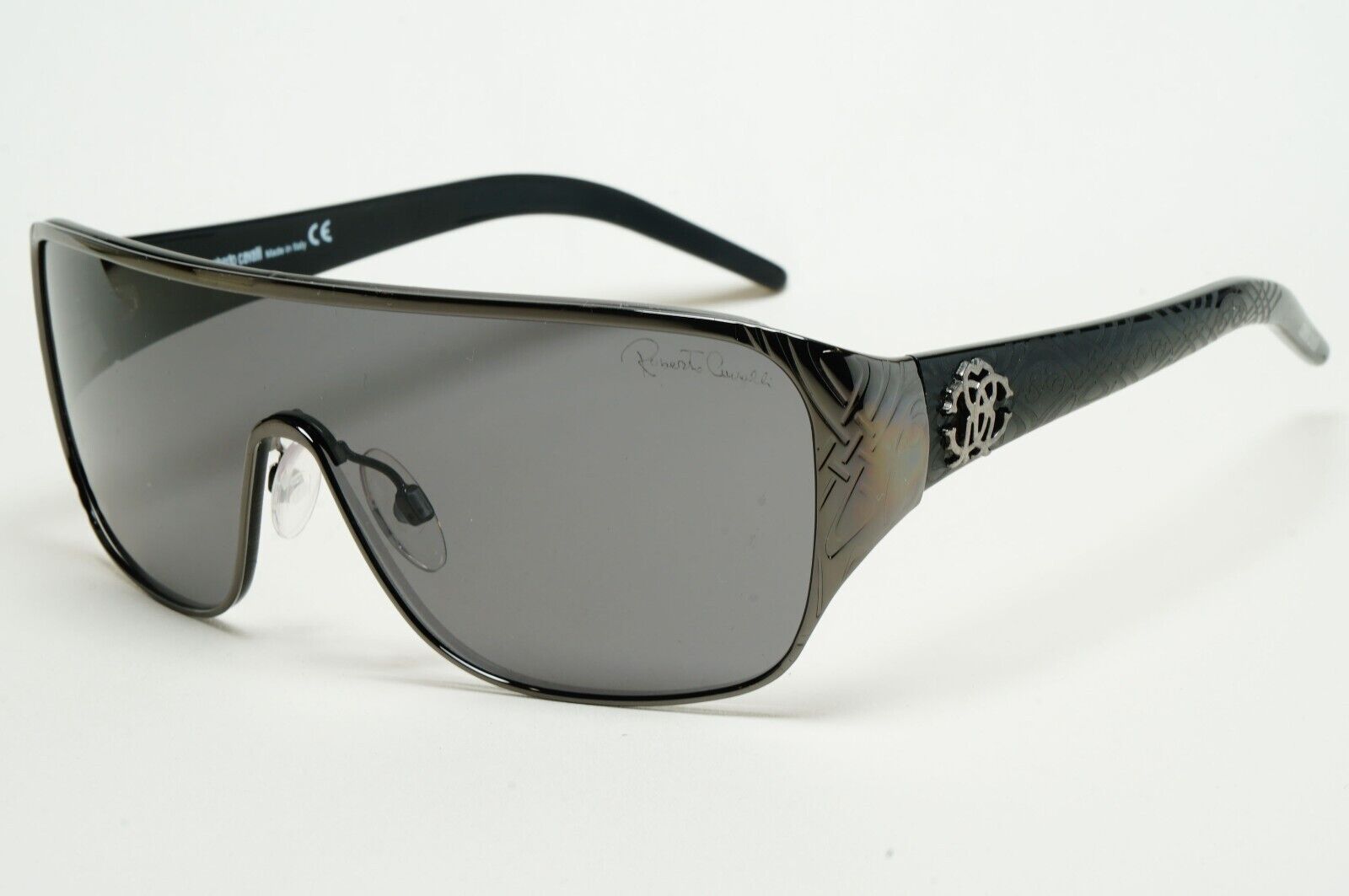 Roberto Cavalli Sunglasses 2006 Vintage Black Grey Shield Icario 394S 731 211124