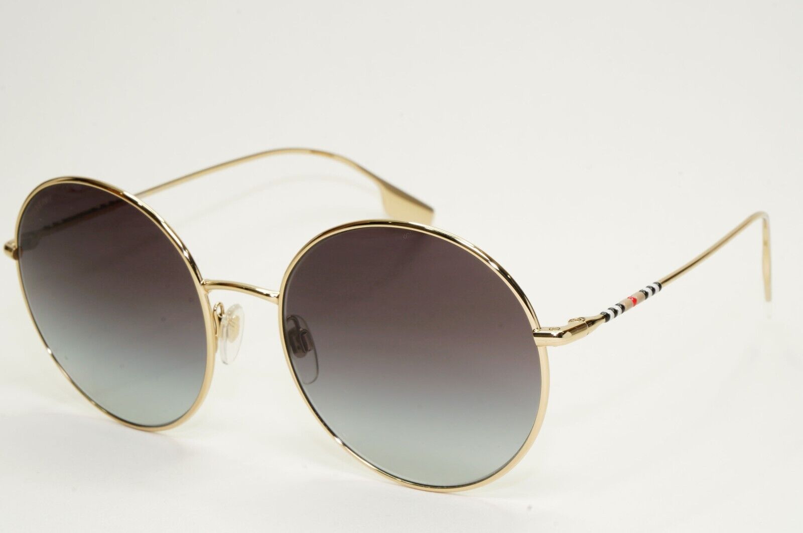 Burberry Sunglasses Round Gold Grey Gradient Metal Pippa BE 3132 1109/8G 58mm