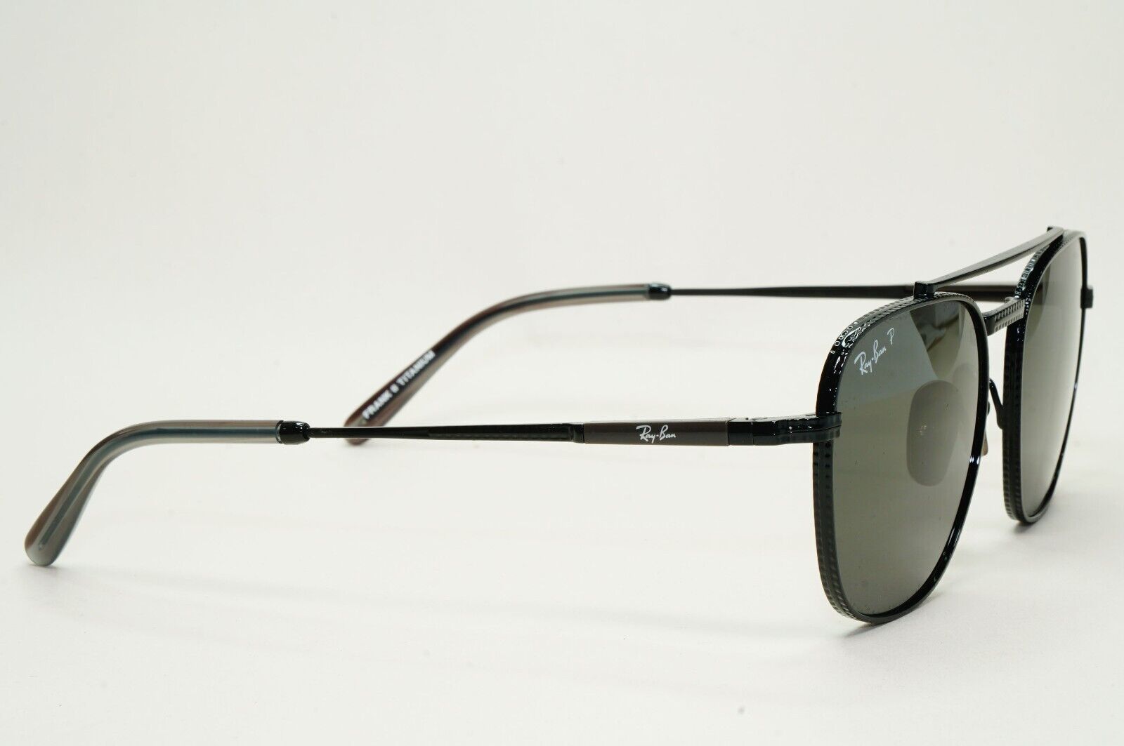 Ray-Ban Sunglasses Titanium Frank Black Polarised RB 8258 3141/K8 54mm
