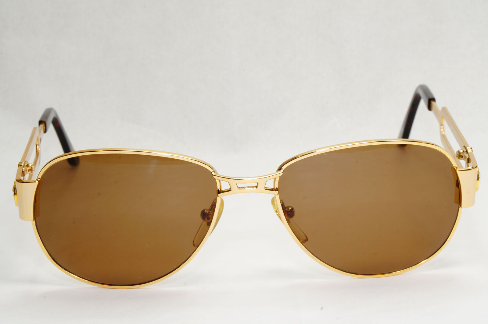 Gianni Versace Sunglasses 1996 Vintage Gold Medusa Pilot MOD S56 COL 030 060324