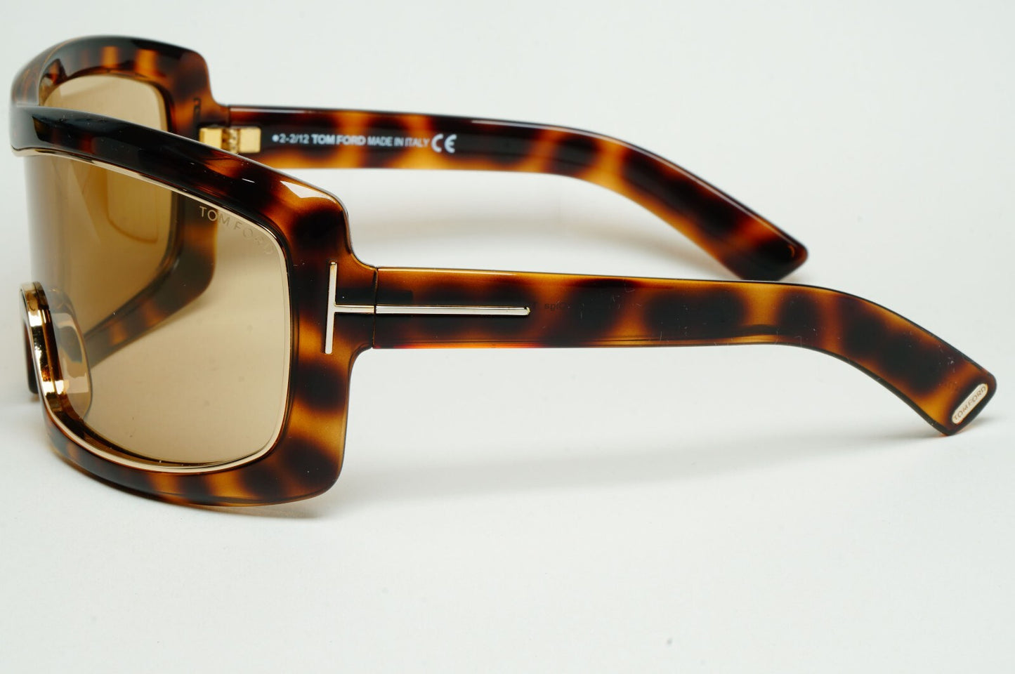 Tom Ford Sunglasses Olga Sunglasses Shield Ski Large Brown Tortoise TF 305 52J