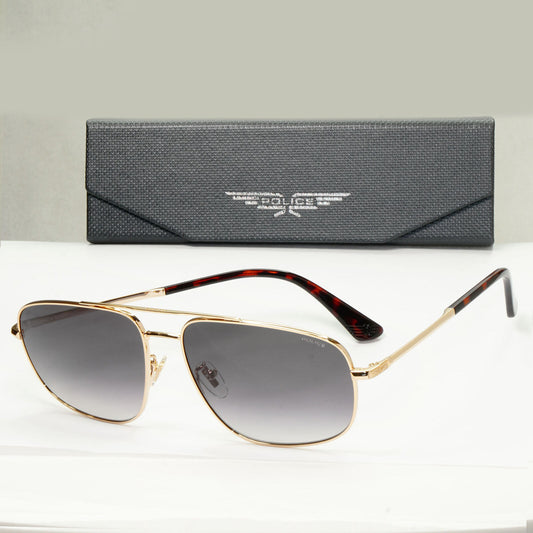Police Sunglasses Pilot Gold Black Grey Gradient SPL E04 Roadie 2 COL 0300 61mm