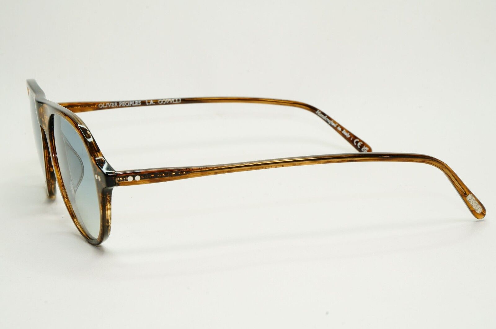 Oliver Peoples Sunglasses Emet Brown Sepia Blue Teal Pilot OV 5406U 1689 53mm