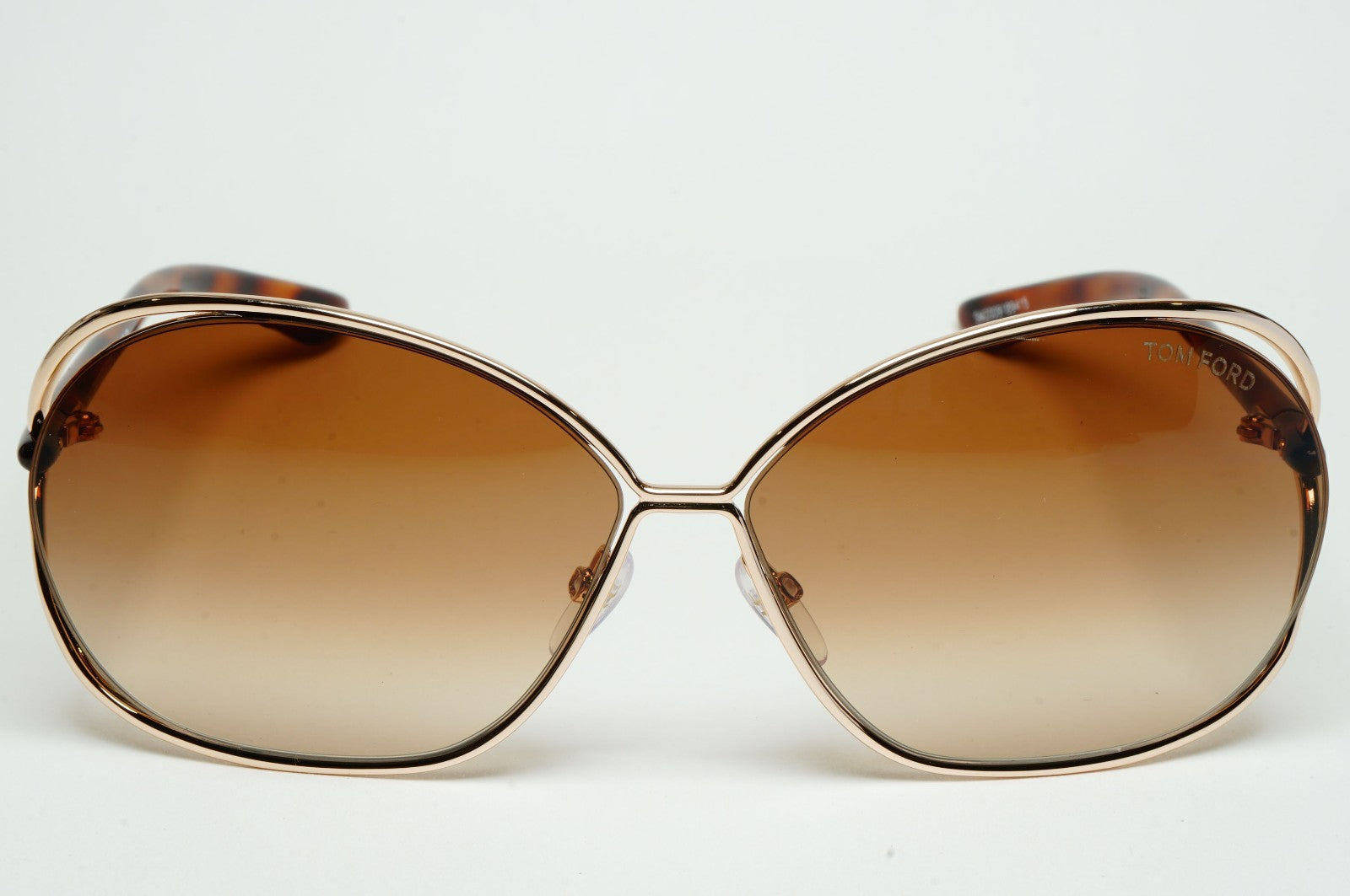 Tom Ford Sunglasses Carla Gold Tortoise Brown Gradient FT0157 TF 157 28F