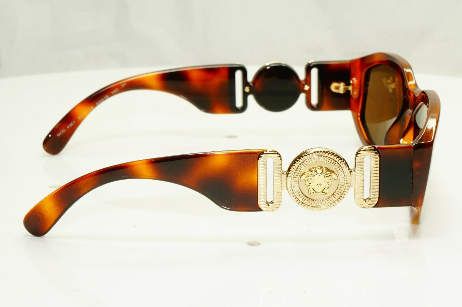 Versace Gold Medusa Brown Rectangle Mens Womens Sunglasses MOD 4361 5217/73