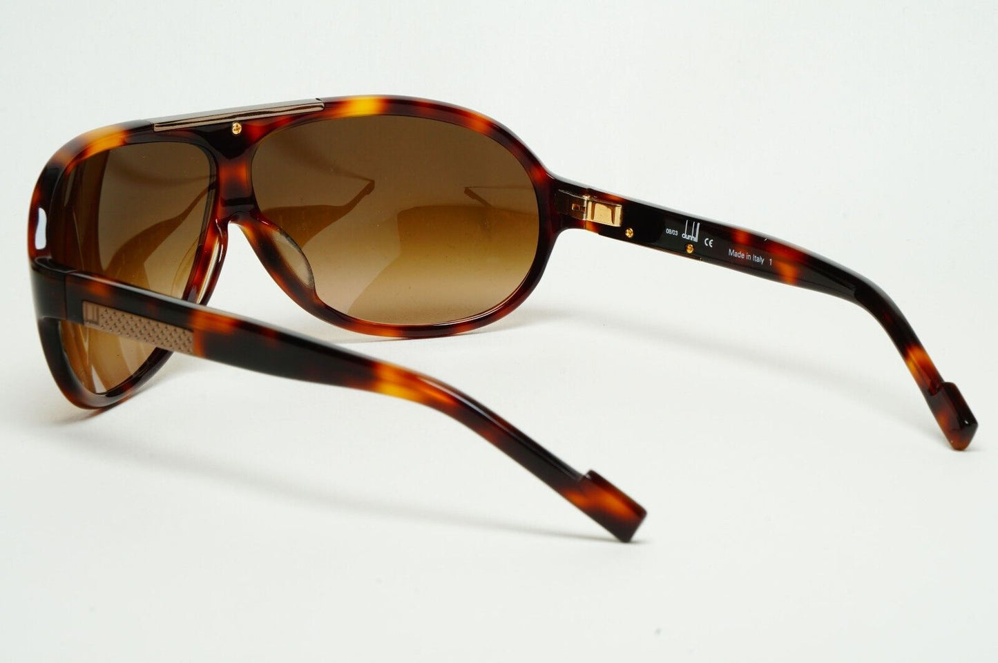 Dunhill Sunglasses 2006 Vintage Brown Tortoise Pilot Wrap DU 54403  211124