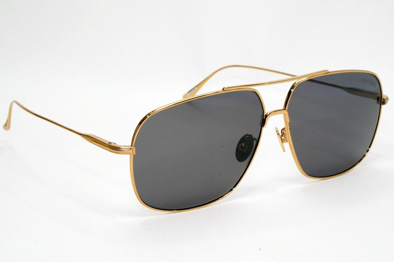 Tom Ford Sunglasses John-02 Titanium Gold Grey Pilot Navigator TF 746-D 30A 63mm