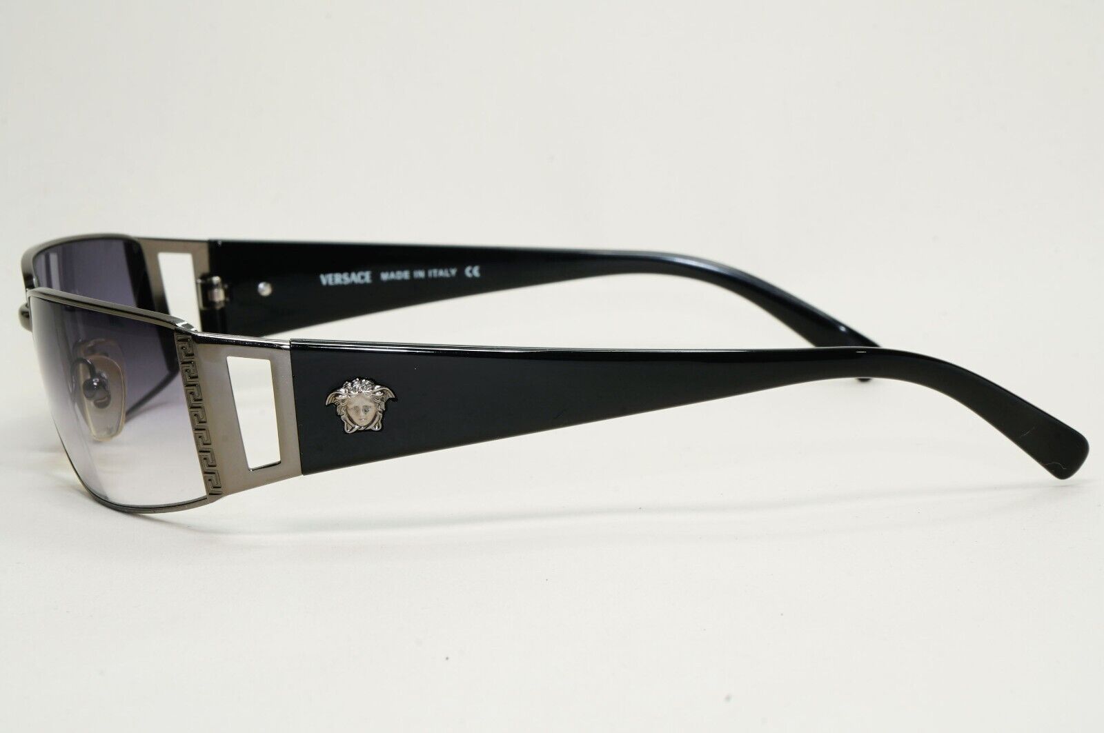 Versace Sunglasses 2003 Vintage Rectangle Black Gunmetal MOD 2021 1001/11 210924