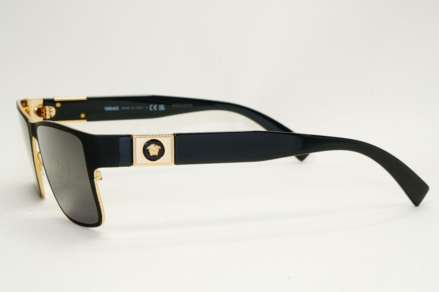 Versace Sunglasses Black Square Gold Medusa MOD VE 1274 1436 55mm