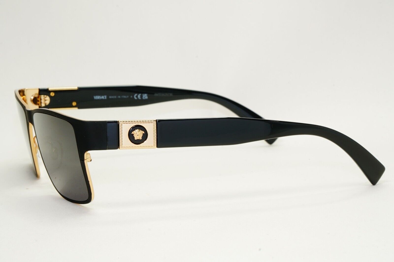 Versace Sunglasses Black Square Gold Medusa MOD VE 1274 1436 55mm